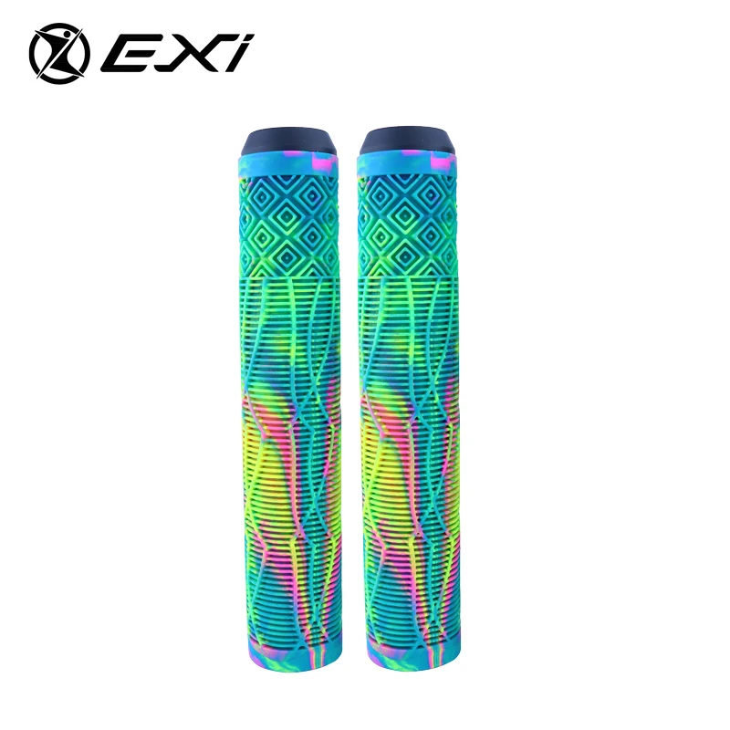 Custom Pattern Performance Anti-Slip TPR Bicycle Grips  TPR BMX Freestyle Mountain Bikes Multi-Colored Handlebar Grips