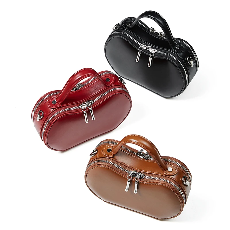 Factory Drop Shipping Wholesale Leather Tote Leather Customized Logo Women Handbag Apple Shaped Style Ladies Sling Shoulder Bag