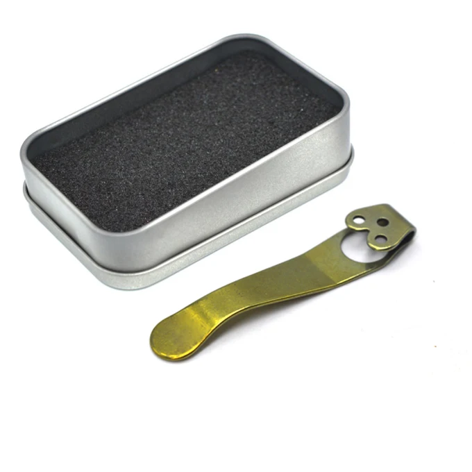 Customized Shape Deep Carry Replacement TC4 Titanium Pocket Clips For Knife And Multi Tool