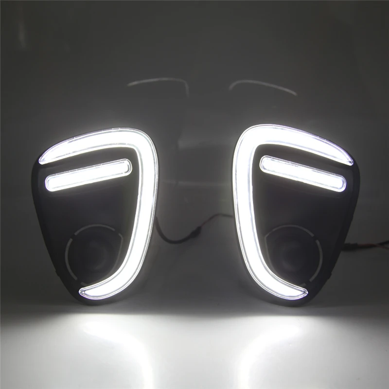 New 12V Auto Parts LED Daytime Running Lights Turn Signal Amber Driving Fog Lamp Cover Car DRL for Suzuki Baleno 2019 2020