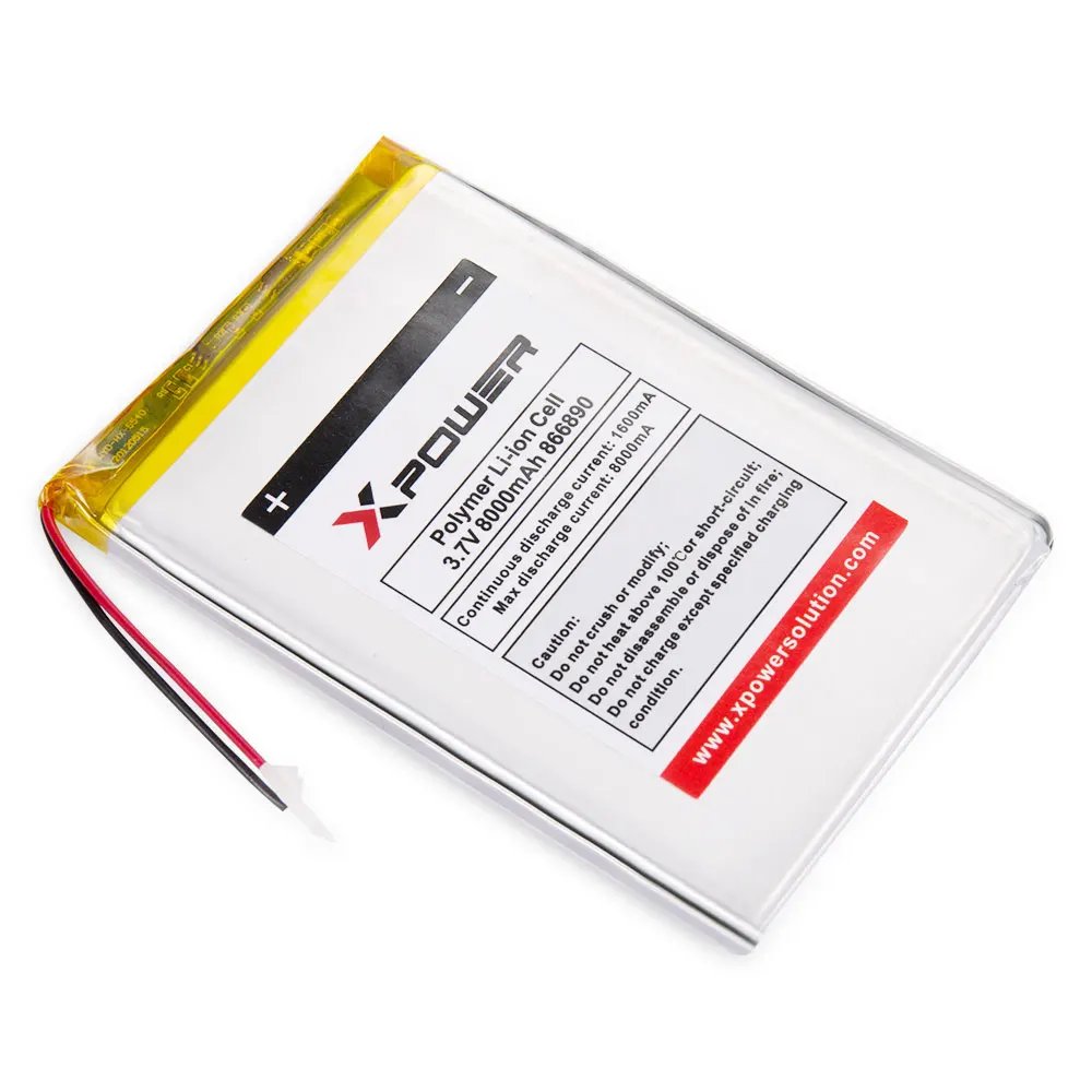 3.7v 8000mah Rechargeable Lithium Battery 866890 for Tablet PC