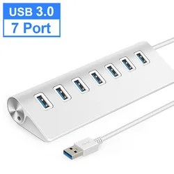 Высокоскоростной USB-концентратор 5 Гбит/с 7 портов разветвитель мультипорт для ноутбука 3