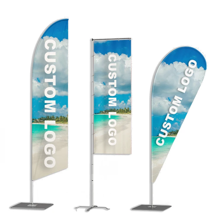 Promotion Feather Flag Flying Flags and Banners Custom Advertising Beach Flags
