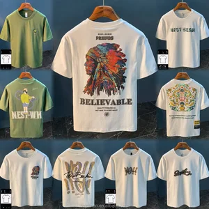 Men's Eco-friendly O-Neck T-Shirt 100% Cotton Breathable Wrinkle Resistant Customizable Pattern Regular Fit Casual Wholesale