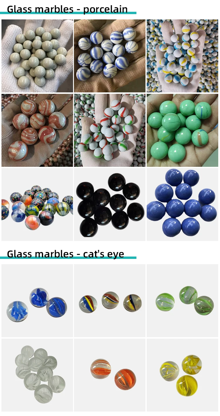 6 Colors Checkers Marbles 16mm Glass Marble supplier