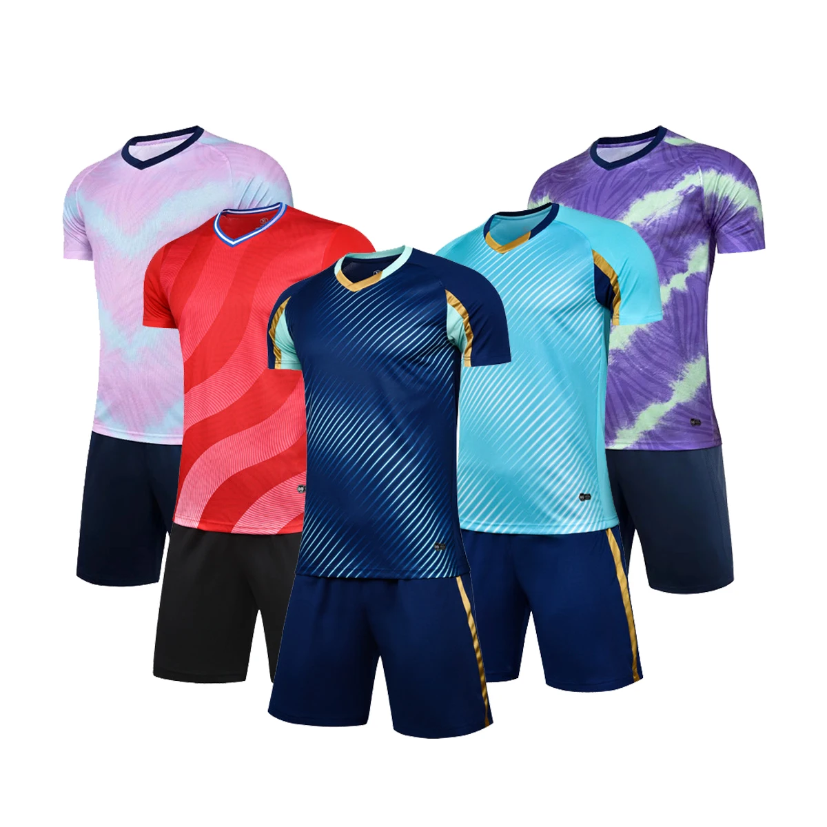 Custom Full Sublimation 100% Polyester Soccer Uniforms Sets Club