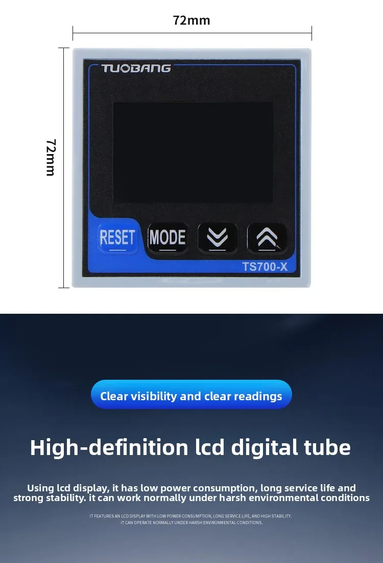 Intelligent Thermostat LCD Display TS700-X Temperature Controller with PID Regulation High Precision Data Hold & Reset Functions