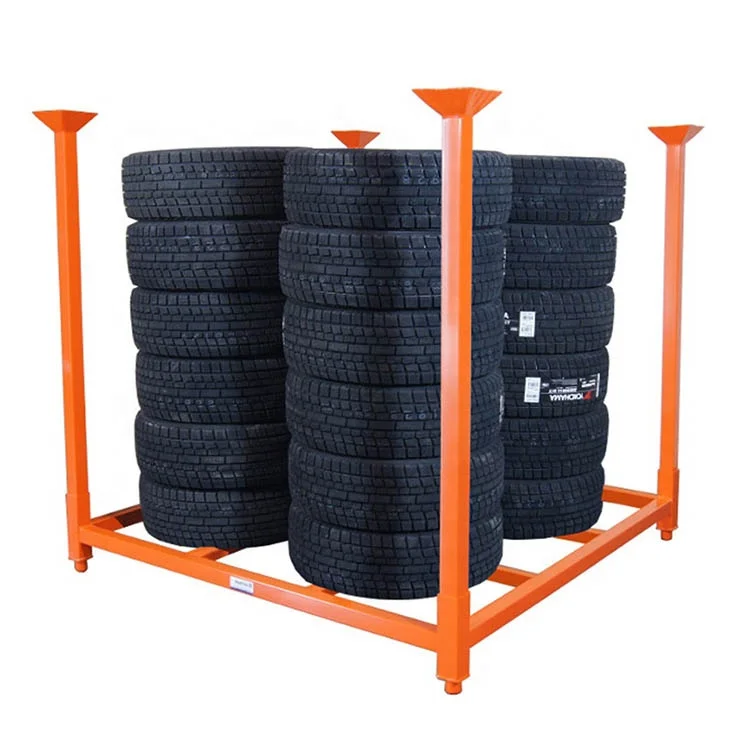 Stackable Tire Model Warehouse Metal Industrial Stackable Tire Storage Pallet Rack
