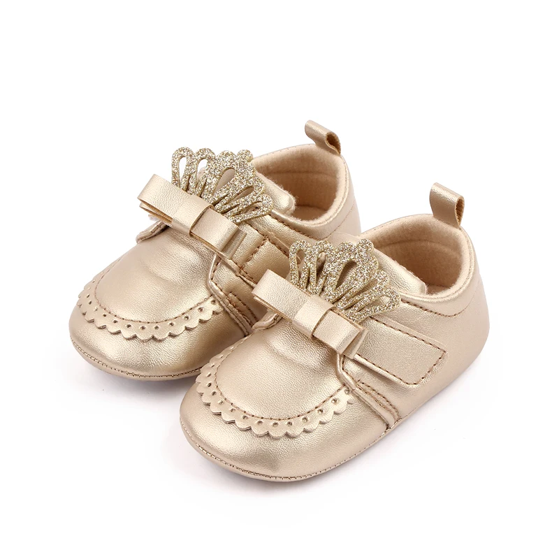 High Quality Soft PU Leather Baby Girl Princess Shoes 2022 manufacture