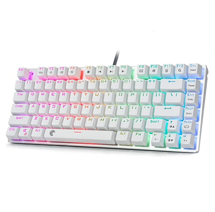 らま　キーボード Z88 81キーバックライトRGB有線ワイヤレスブルーチューズ