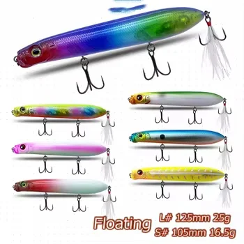ABS Floating Pencil Lure Large Size Lightning 125mm 25g Zigzag Sea Bass Bait – Pencil – view 2