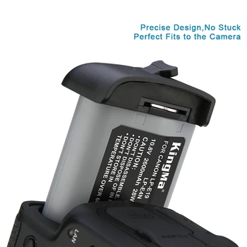 KingMa-LP-E19 2600mAh LP-E4N Battery (2-Pack) and Dual Charger Kit for Canon EOS 1Dx Mark II, 1Ds Mark III, 1D Mark IV Camera detail image