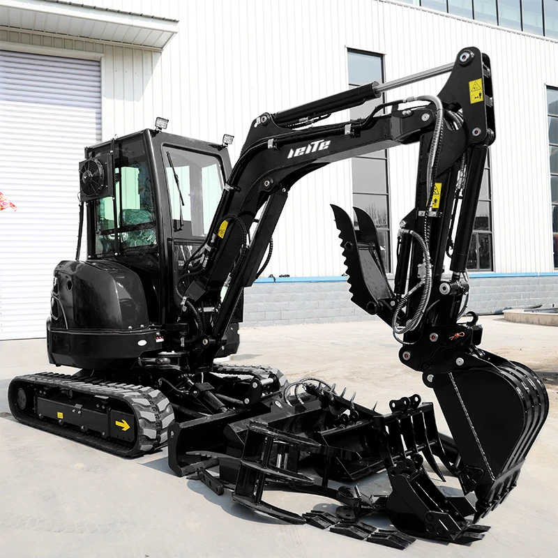 Customized LEITE Mini Excavator Small Digger With Attachments Excavators 3.5ton New Mini Crawler Digger Mini or Trencher Farm