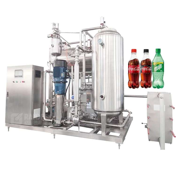 8000LPH high effective carbonated soft drink mixer machine C02 mixing system