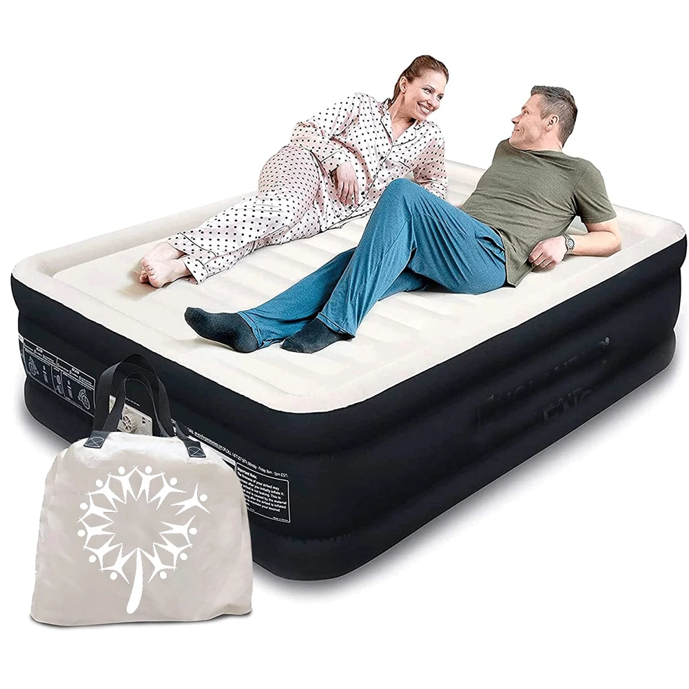Electric Airbed With Built In Pump Fast Inflation Camping Carry Bag Air