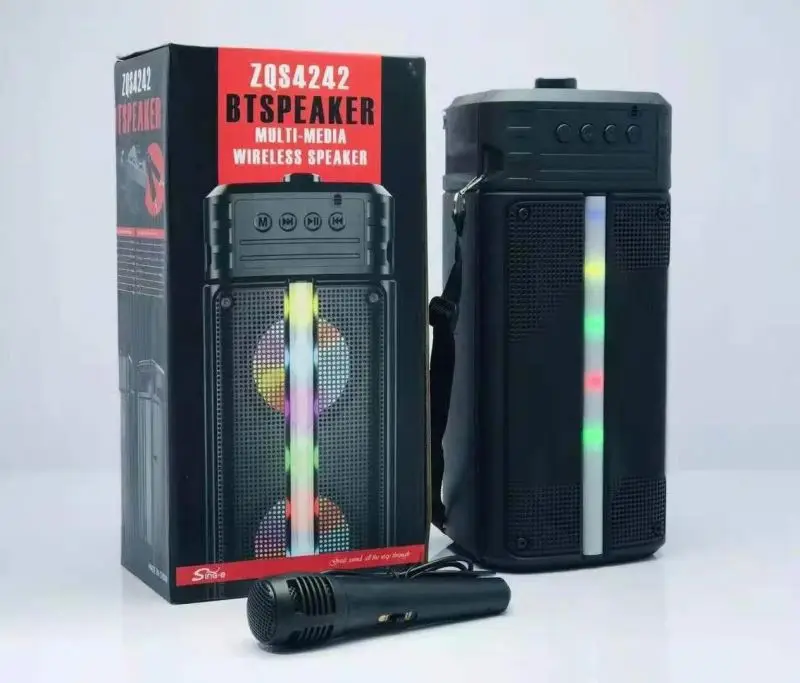 wireless speaker❤️ ZQS4242 Party Karaoke Portable Professional Wireless Speaker