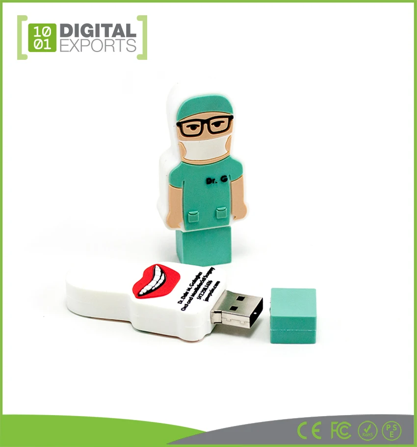 Custom Grizzly Bear Shape PVC USB Flash Drive 2GB 4GB Silicone Cartoon Memory Stick 16GB 64GB OEM PVC USB For iPhone - ANKUX.COM