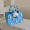 Light blue cloud fur ball style