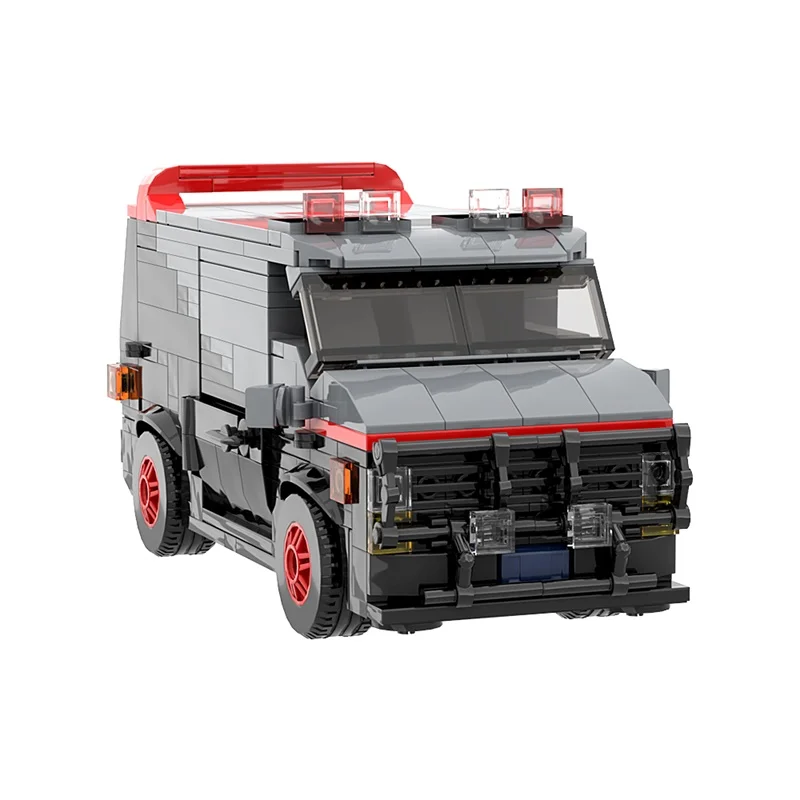 GoldMoc Van Retro Simulation Car Model Educational Bricks Vehicles Toy Building Blocks Set