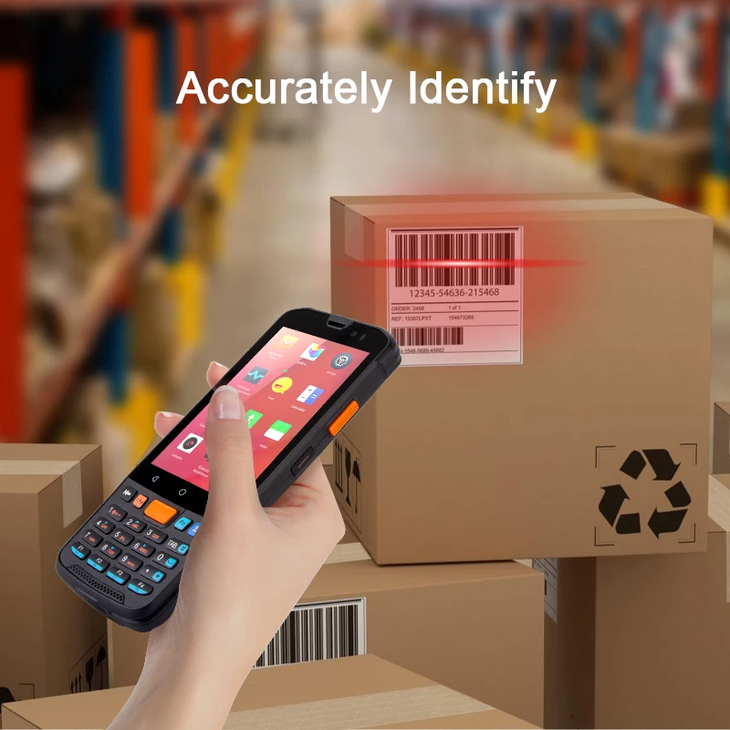 KINGTOP Android 11.0 4G Full Keypad Qr Barcode Scanner 1D 2D Inventory Mobile Data Terminal Qwerty PDA Keyboard Stock Product