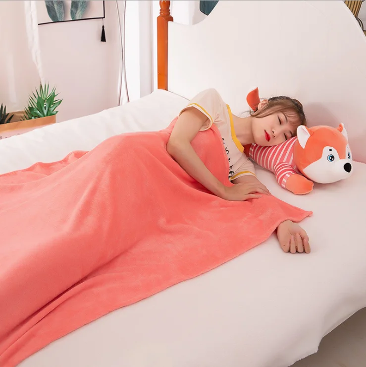 Soft Colorful Stuffed Monkey 2 in 1 Pillow with Blanket Inside Kawaii Plush Toys for Children