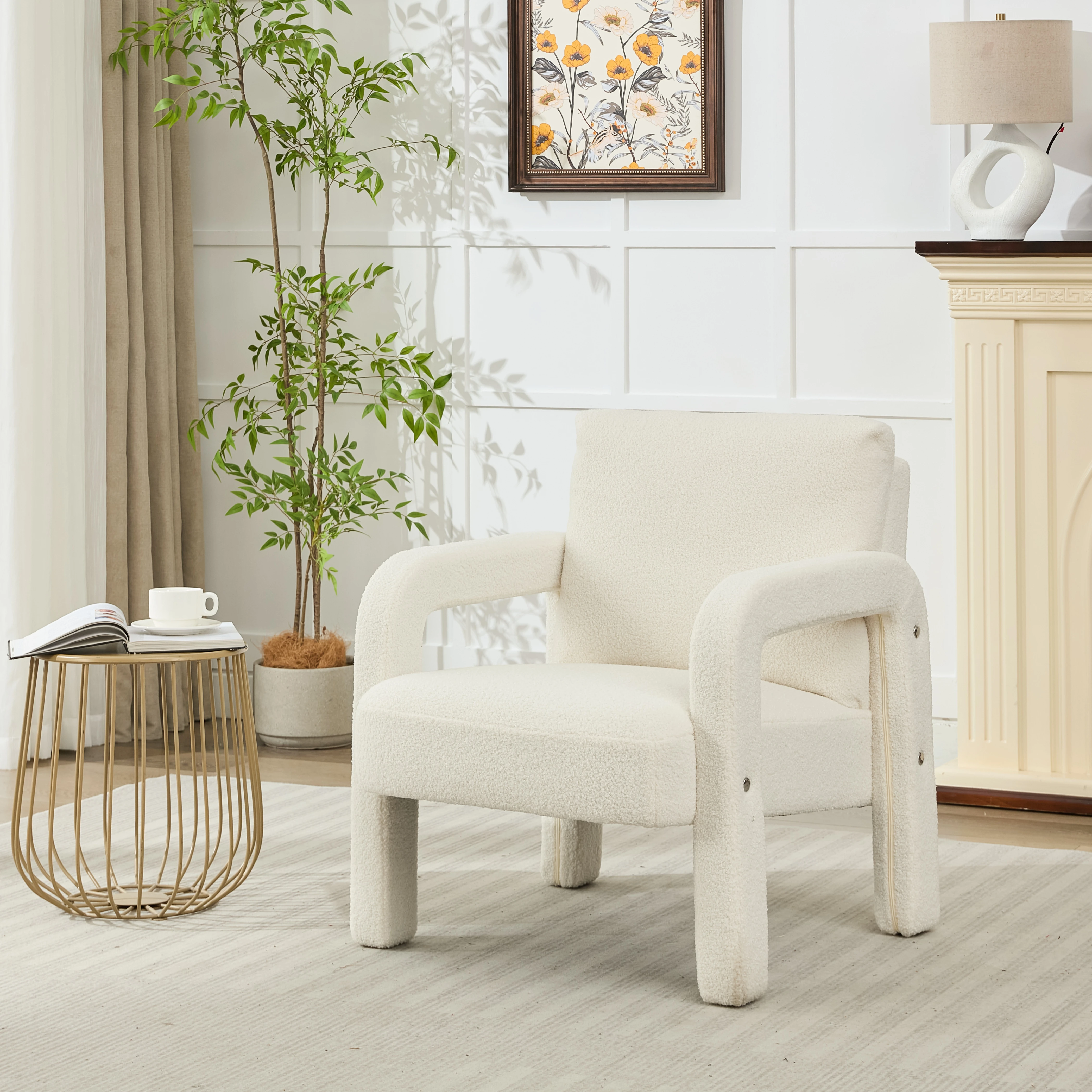 Modern New Design Single Sofa Chair Economical Living Room Furniture with Arm for Villa and Warehouse Use