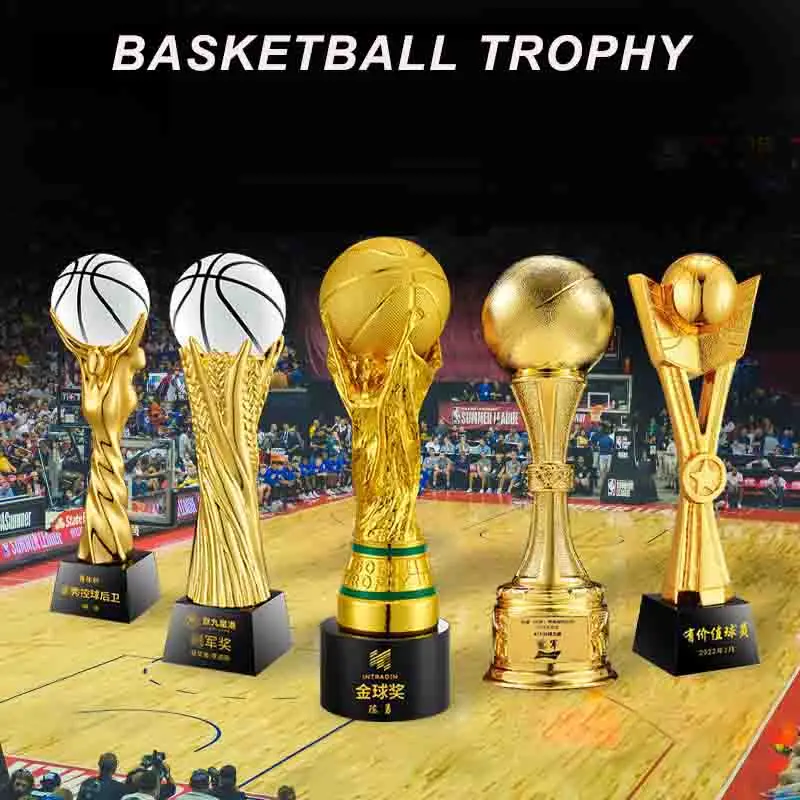 Custom crystal metal resin basketball game MVP player trophy manufacture