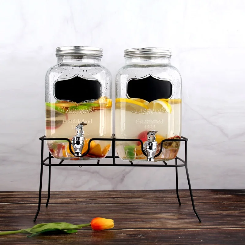 Distributore Acqua Fredda 4.2 Litri - Bottiglia PETG Con Rubinetto, Per Frigorifero E Outdoor