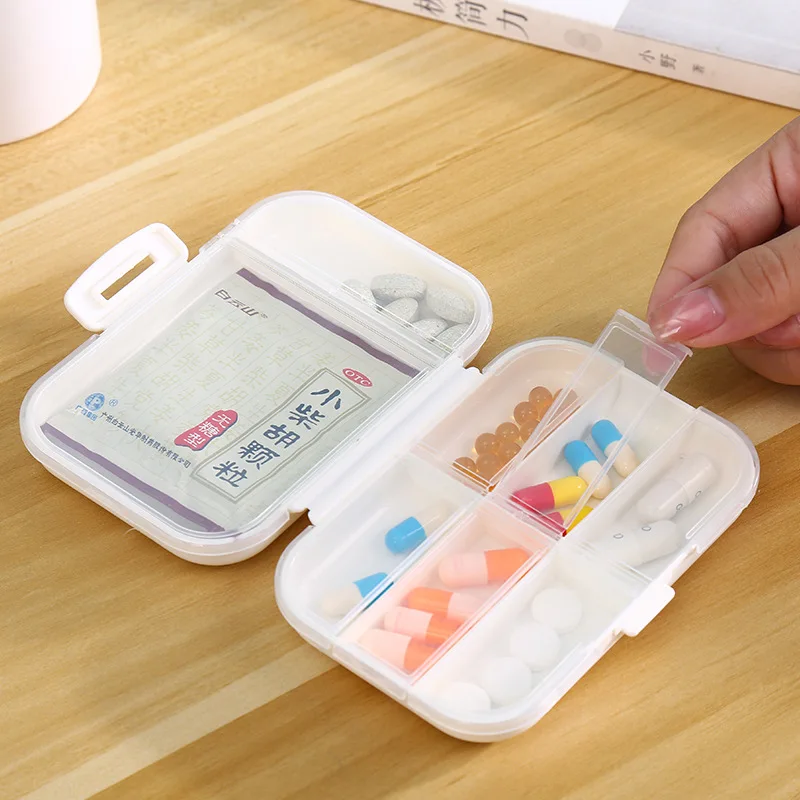 Персонализированный логотип 8 отделений карманный маленький 7 дней футляр для таблеток переносной пластиковый