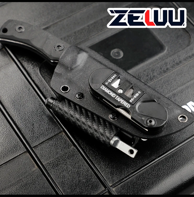 Zb-3 Outdoor Survival Straight Knife With Sharpener Kydex 58hrc Fixed ...