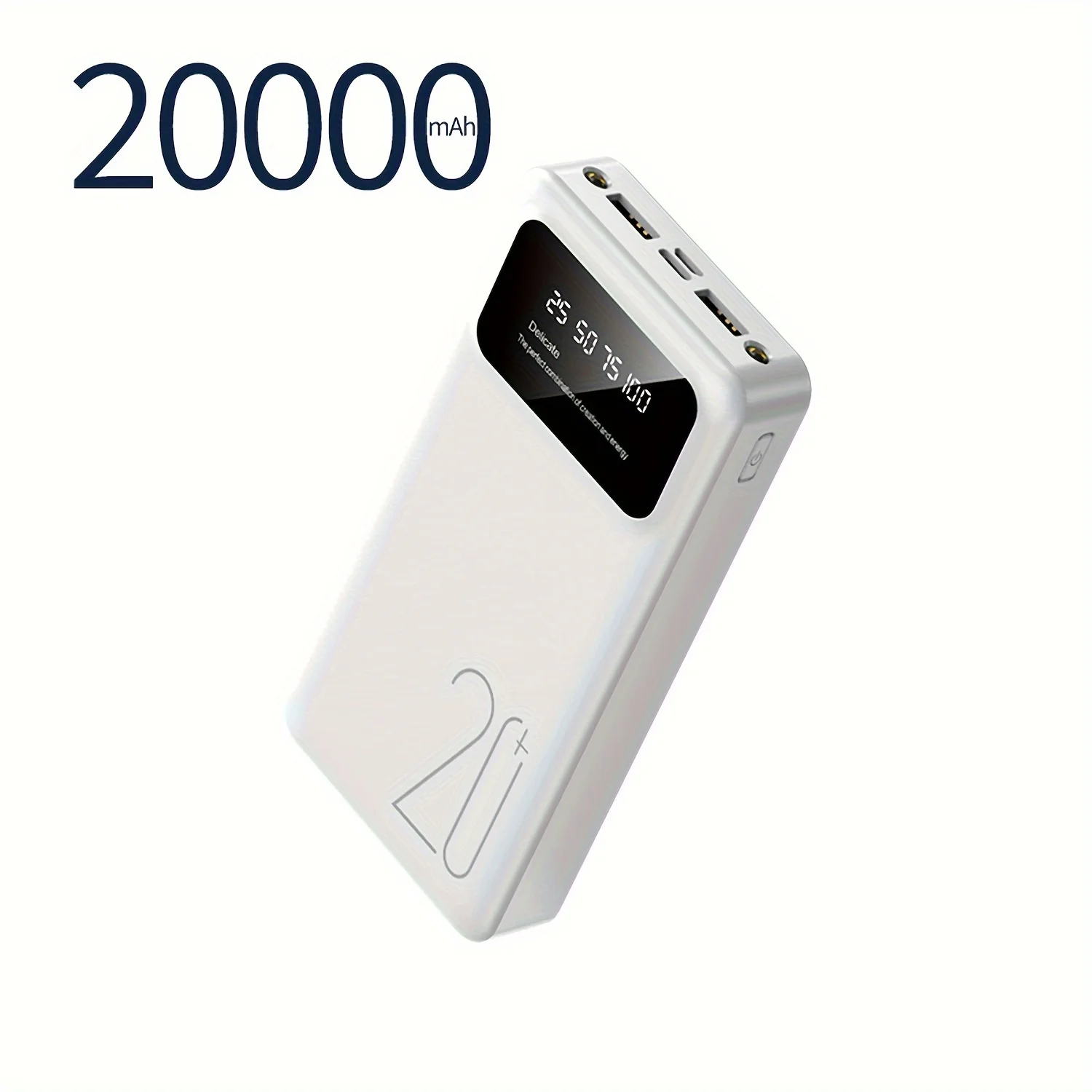 OEM ODM  Large Capacity Power Bank 20000mah Portable Flashlight Dual Output Dual Input Mobile Power Bank With High Quality