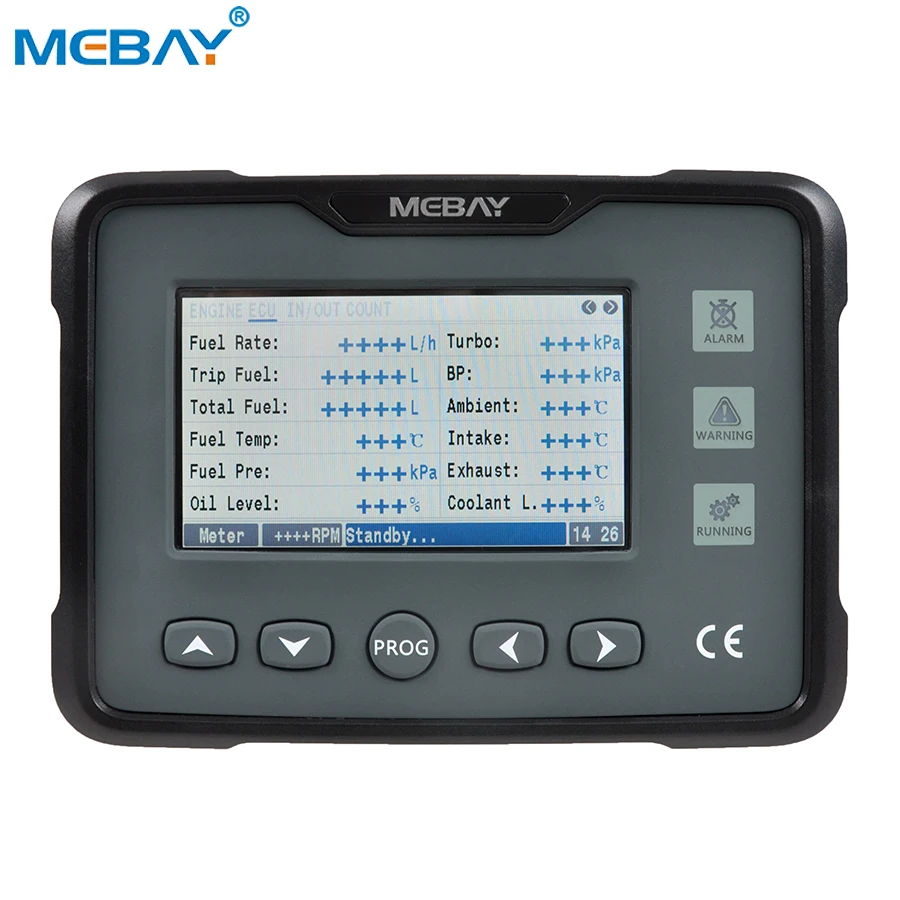 Mebay Engine Controller Digital Panel Meter Gauge GM70C Fuel Level Battery Voltage Oil Temperature