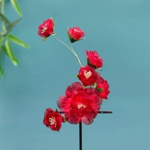 Original Designer New Handmade Antique Style fairy Bride Red Rose Hairpin Hanfu Hairpin Cheongsam Hair Accessory