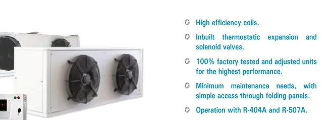 Custom Industrial Air Cooler Ceiling Mount Cold Room Refrigeration Unit