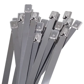 Production stainless steel cable tie metal insert zipper tie