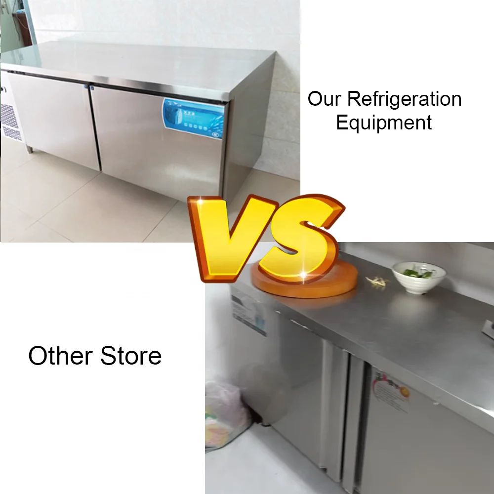 Commercial Bar Fridge Undercounted Table Freezer Restaurant Glass Door Under Counter Refrigerators