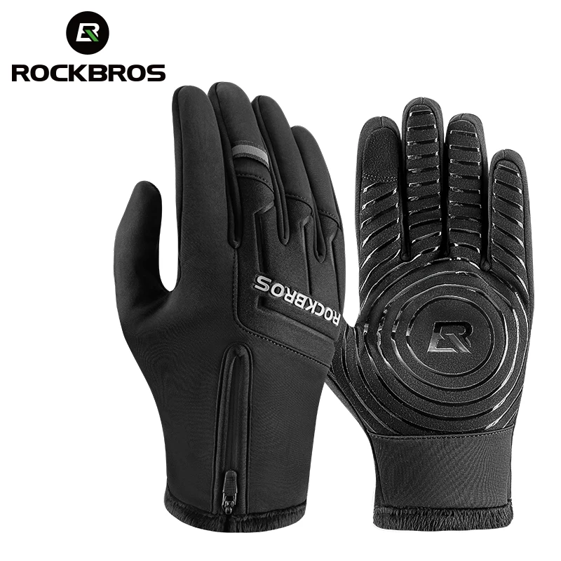 ROCKBROS-guantes de invierno antideslizantes con Logo, para - Main Image