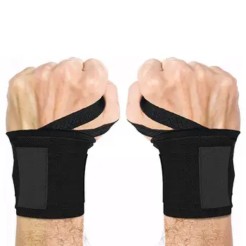 Factory boxing bandage hand wrist bandage protector body builder black wrist straps weightlifting wraps
