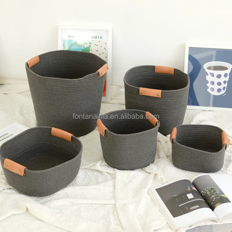 Wholesale Cotton Rope Basket Kids Toy Storage Baskets With Lid Buy