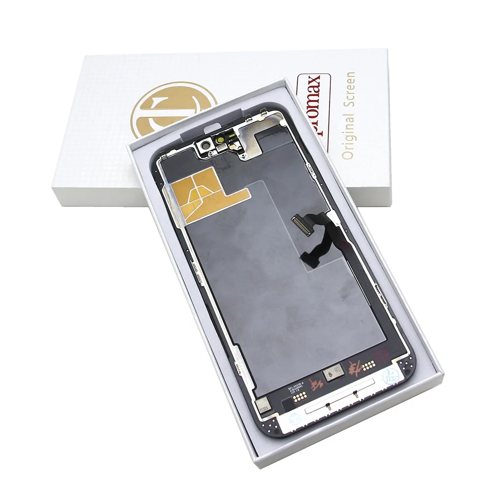 Layar lcd asli untuk iphone x xs xr 11 12 13 mini 14 15 pro max, bingkai  pengganti layar ponsel lcd