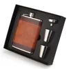 Scatola Regalo in Pelle Marrone 8 oz 304 Rinforzata