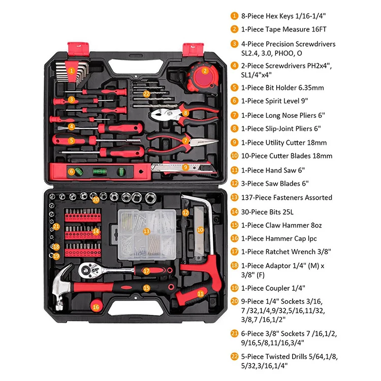 pro's kit  tool  セット ToolPro X 168 Piece Automotive Tool Kit Green Complete Boxed Set