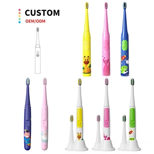 Children's IPX7 Waterproof Electric Toothbrush Rechargeable and Soft Bristle Battery-Powered for Kids and Babies