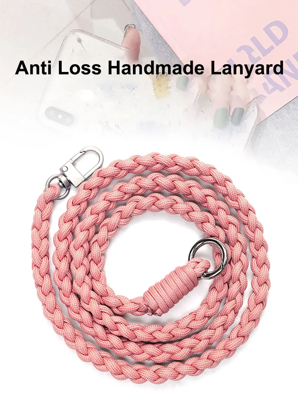 Phone Lanyard Strap Mobile Chain Multiple Colors Rope Case Customized Adjuster Accessories Cell 2 In 1 Weave Sjs039 Laudtec details