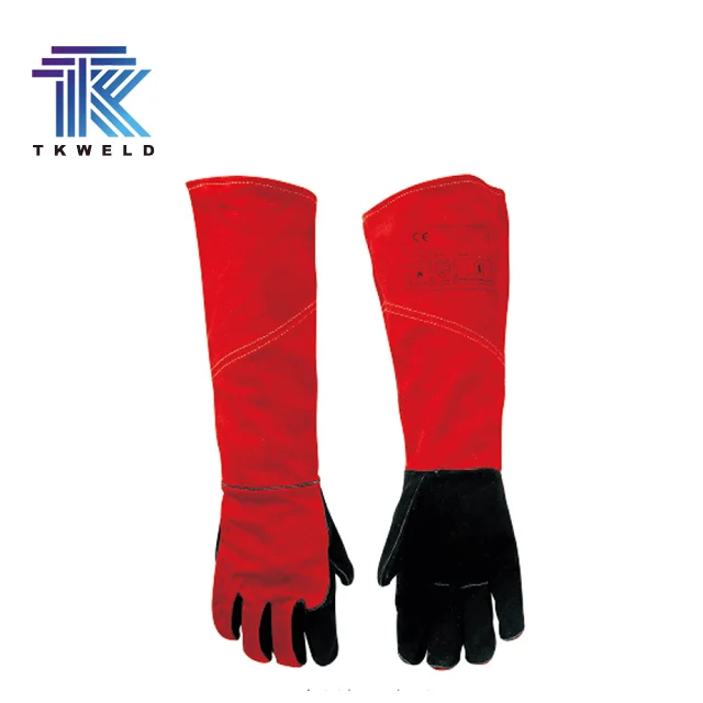 High Quality Full Grain Heat Resistant Leather Welding Gloves Safety Work Protection for Welding Welding Soldering Supplies