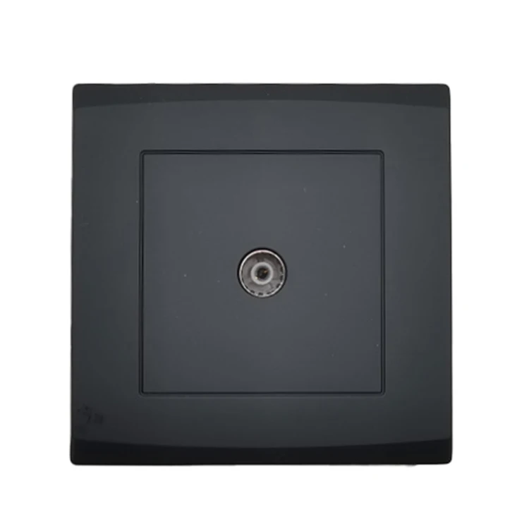 VNX BS Standard 13A Switch Socket Outlet TV Electrical PC Accessories Factory Black Wall Socket With Indicator Neon Socket