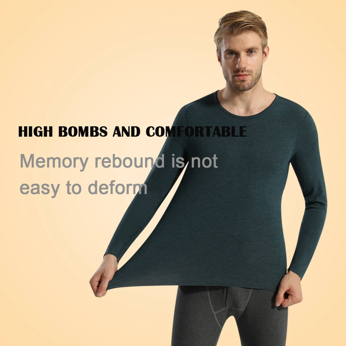 Men’s Seamless Self-Heating Cashmere Thermal Top – Sidiou Winter Wear