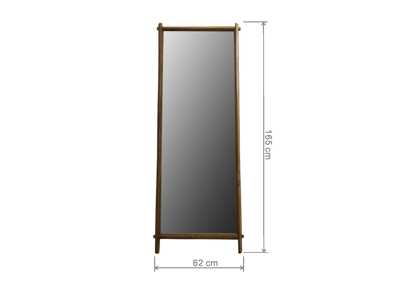 Frame Floor Mirror With Wooden Dandou Furniture Natural Wood Color