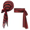 Red and black stripes (headscarf/waistband)