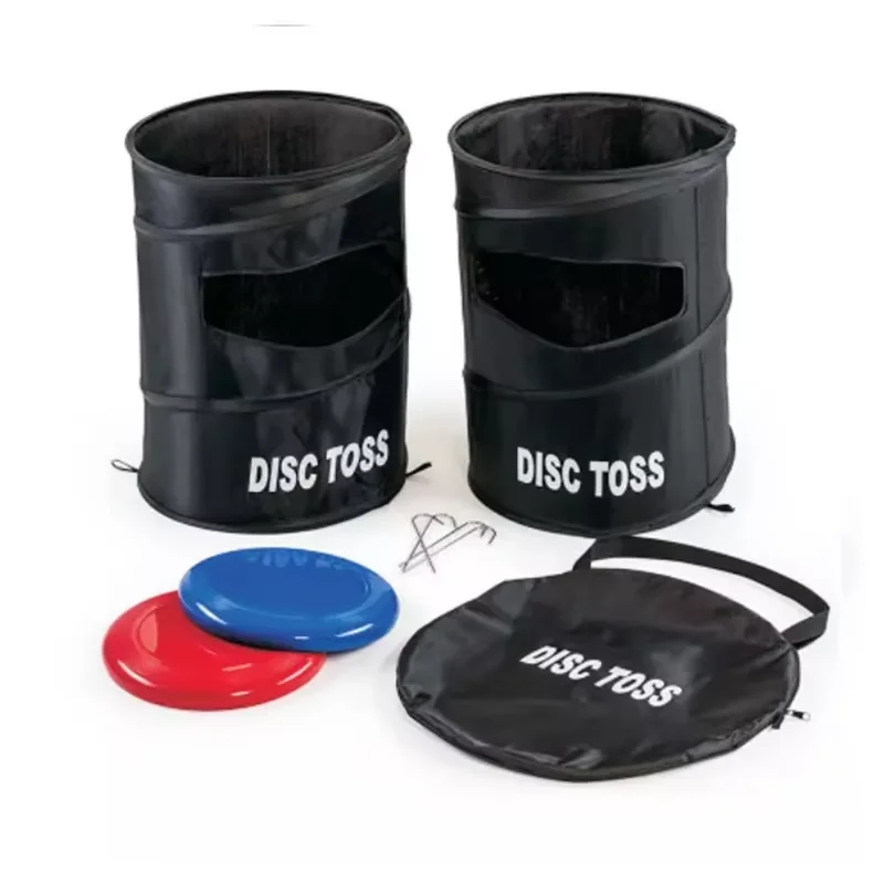 Folding flying disc target bucket portable outdoor throwing target disc toss game for children and adult